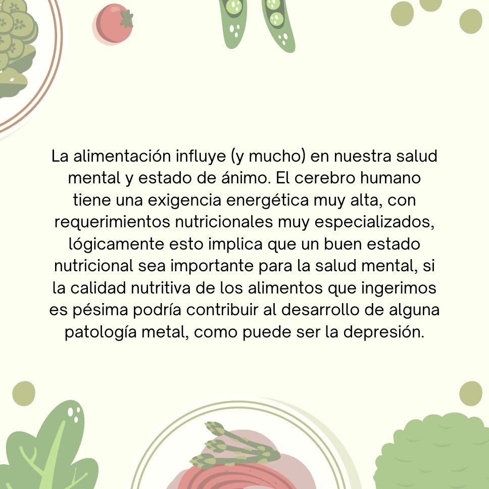 grupocisnesas's tweet photo. Una correcta nutrición tiene un impacto positivo en la salud física. Al igual que se sabe que para tener un buen rendimiento y una buena concentración a lo largo del día, nuestro cerebro necesita energía procedente de la dieta. #MásInformaciónMásSaludMental #EstamosParaAyudarte https://t.co/ZfmNGDTdlz