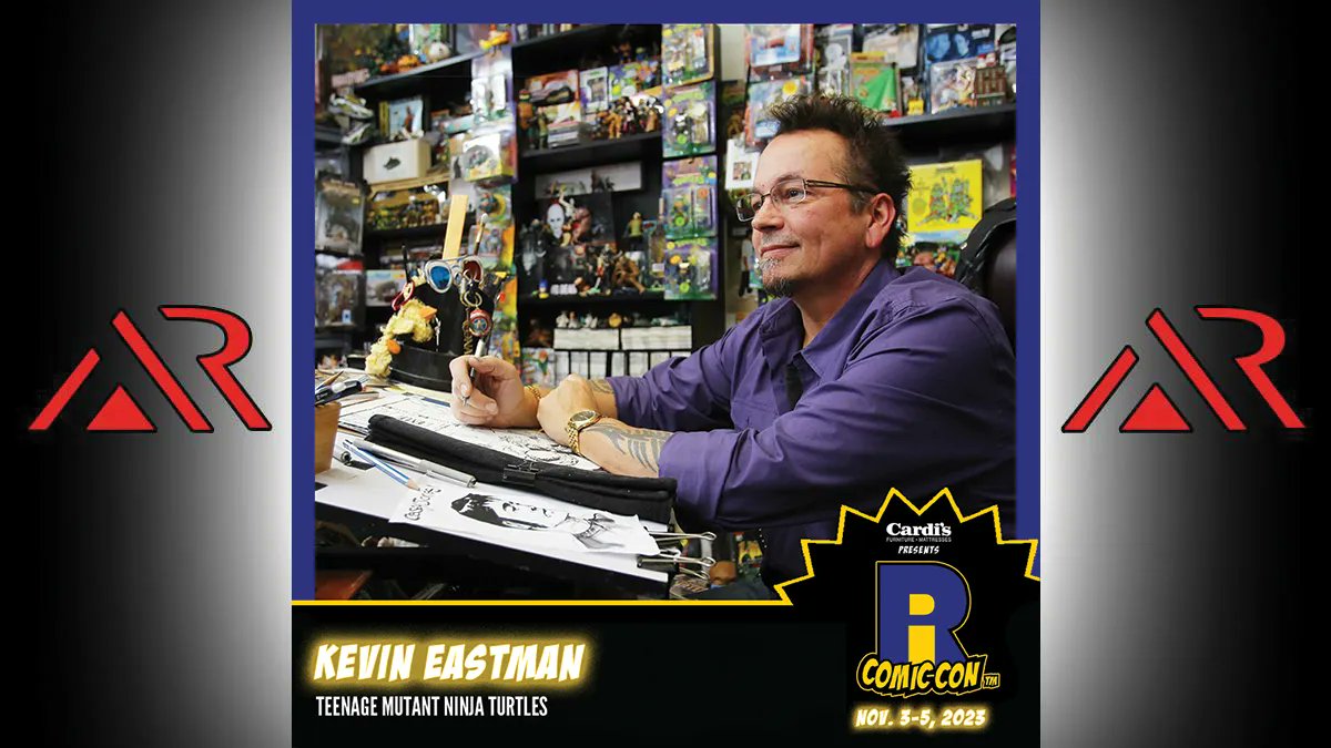 @kevineastman86 returns to @ricomiccon, presented by @NIROPE November 3-5, 2023 at the @RIConvention & @The_AMPPVD To buy tickets, visit our website.

#RICC #ricomiccon #Providence #RhodeIsland #rhodeislandcomiccon #biggestShowinTheSmallestState @GoProvidence @comicconbyar #TMNT