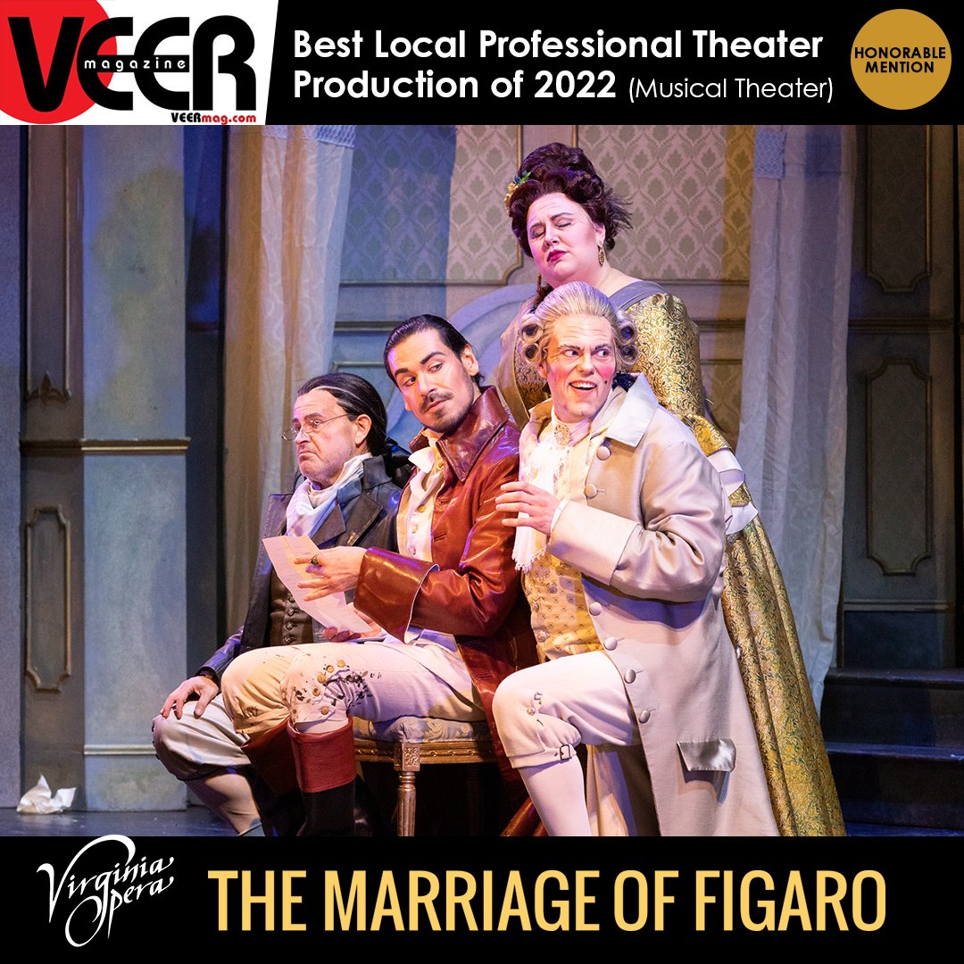 CONGRATS to the cast of #TheValkyrie for being named Best Local Professional Theater Production of 2022 (Musical Theater) by VEER Magazine! Congrats to the cast of #ThePiratesOfPenzance and #TheMarriageOfFigaro on honorable mention!
bit.ly/3jvK23h

#vaopera #opera