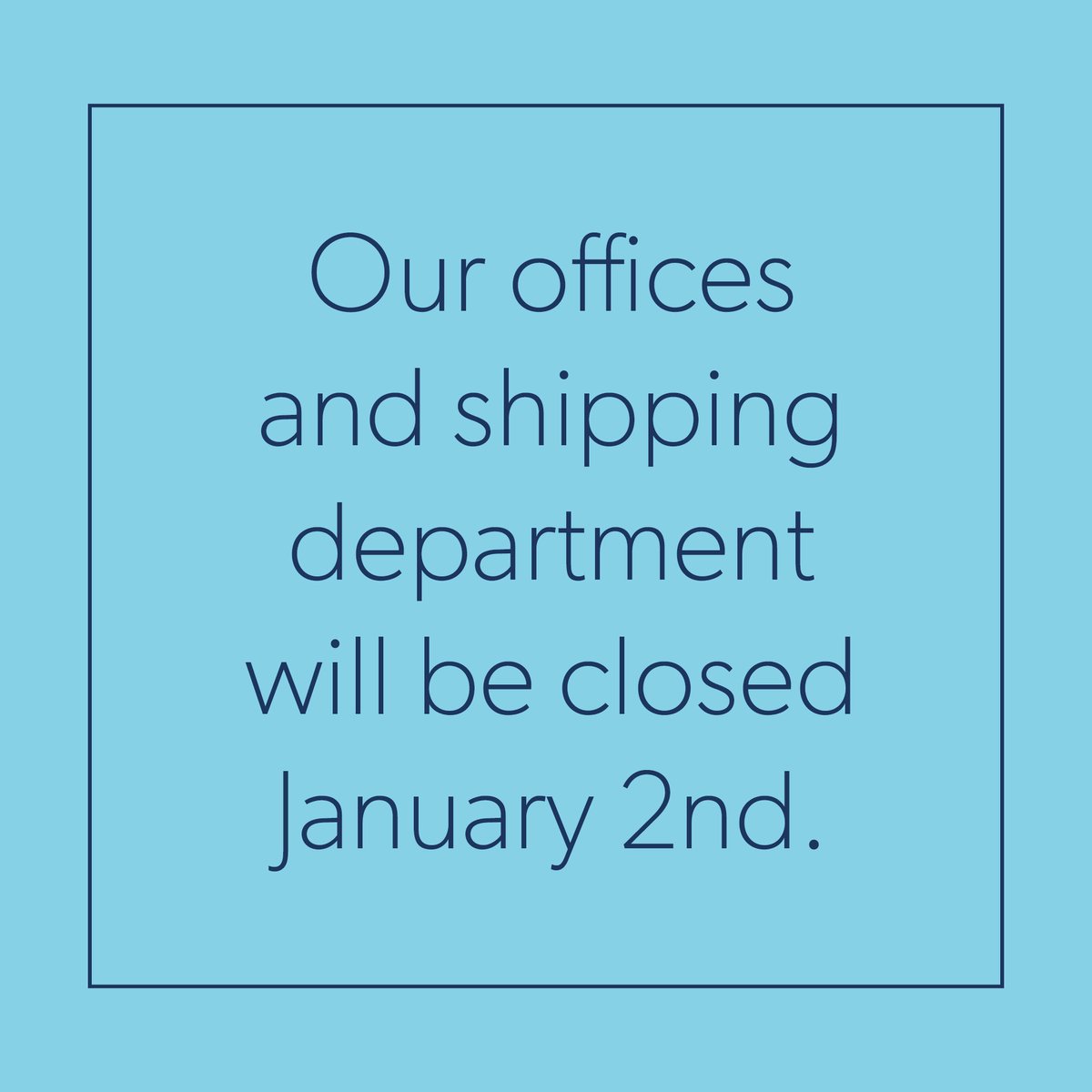 HighlandMetals's tweet photo. Our offices and shipping department will be closed on Monday, January 2nd.
Please consider this when placing your orders. https://t.co/nTK9ndw9Cj