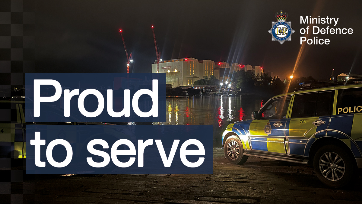 MODPolice's tweet photo. We are #ProudToServe, day and night, throughout the festive season at Defence locations and sites of national importance that we protect, delivering our specialist policing service to keep you safe.
#WeProtectDefence #AllDayEveryDay #365DaysAYear https://t.co/rlktJ5I4iQ