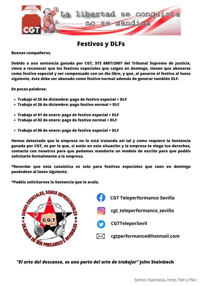 CGT Teleperformance Sevilla tweet media