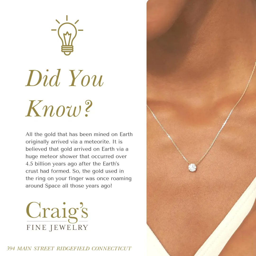 Did you know? 👀  #gold #meteorite #jewerly #jewerlyfacts #craigsfinejewerly