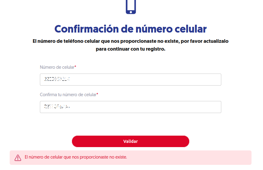 dajich's tweet photo. @Infonavit Estoy tratando de registrarme en Mi Cuenta Infonavit y me arroja este error con mi número celular ¿qué puedo hacer en este caso? https://t.co/bUJTAbRSu3