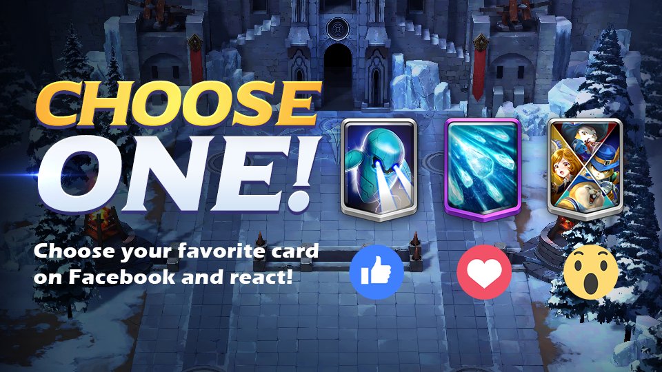 1️⃣2️⃣3️⃣Choose One 1️⃣2️⃣3️⃣
If you had the choice between those three cards, which one would you choose? 

👉🏻React according to the cards and show us your favourite!

🎁 Reward:
1x Gold Chest + 2000 Gold

📅Participation until December 31th
The rewards will be given on January 3rd