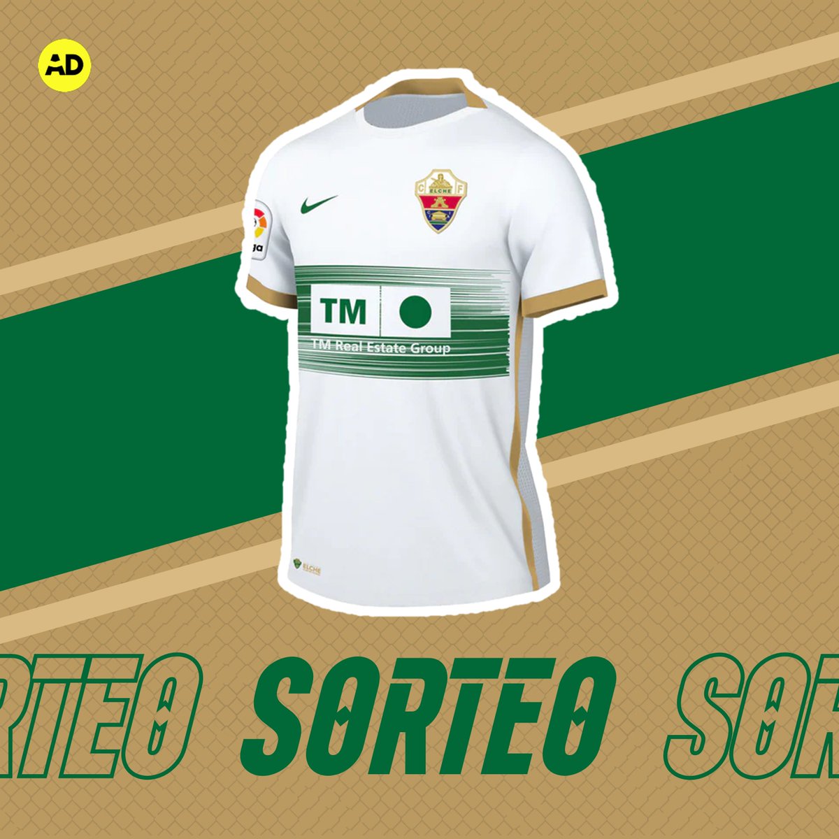 Offsider_ES's tweet photo. 🎁 ¿Quieres ganar una 𝗰𝗮𝗺𝗶𝘀𝗲𝘁𝗮 del ELCHE? 

📌 Si hoy el Elche gana, sorteamos su camiseta entre los que den RT y nos sigan. 

🍀 ¡Mucha suerte a todos! #LaLigaSantander https://t.co/oJb714b99i