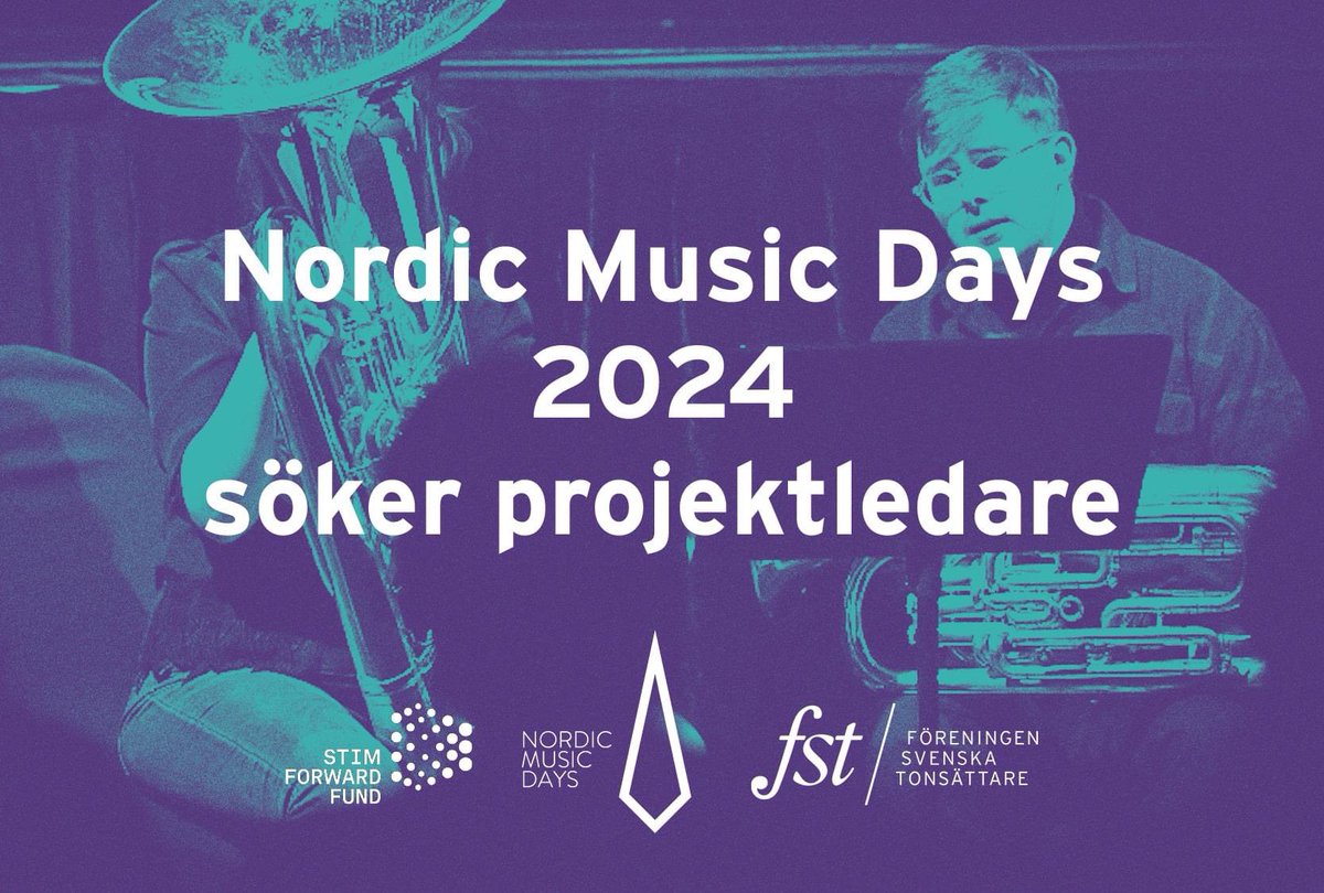 Vi, tillsammans med våra nordiska tonsättarföreningar i Nordisk Komponistråd @nordiccomposers en projektledare till @NordicMusicDays 2024 #nmd2024 i Skottland. Tjänsten är placerad i Köpenhamn. För ansökan och mer info👇
komponistforeningen.dk/nordiske-musik…
