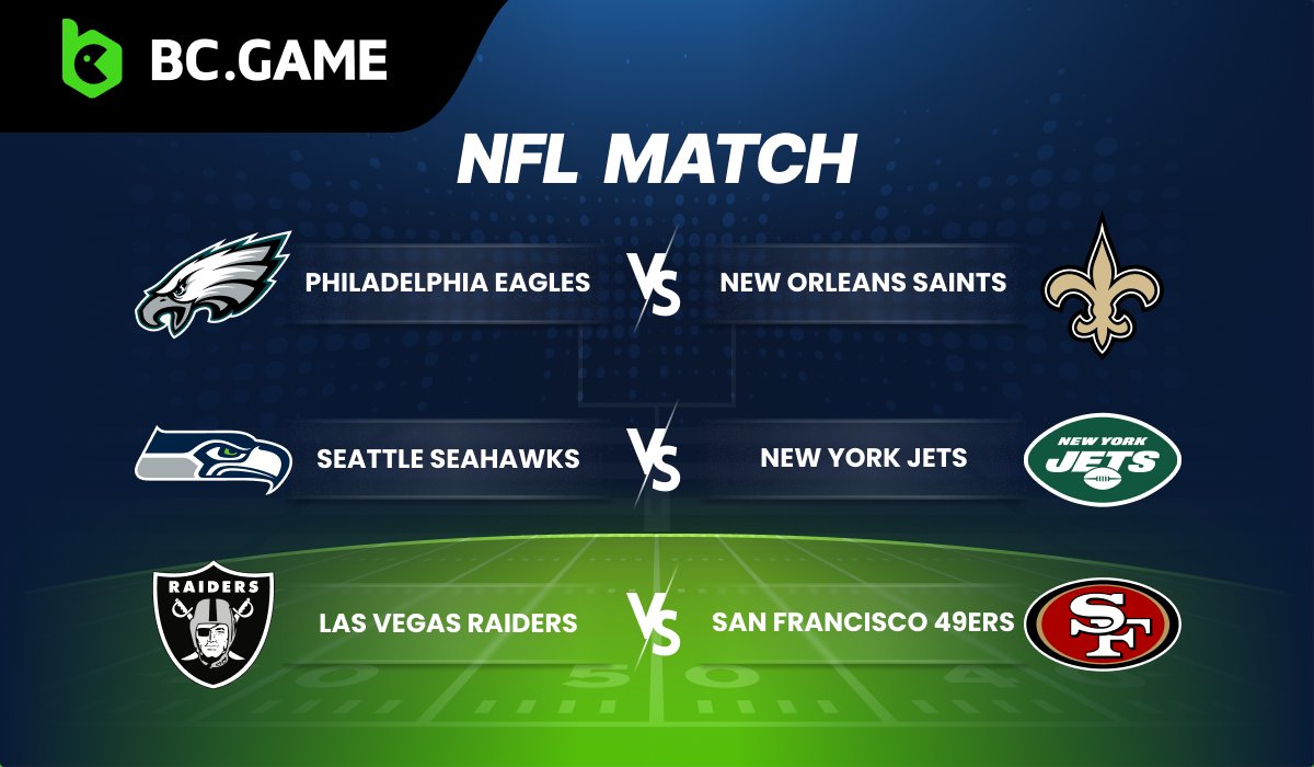 &#127944;NFL 

It&#39;s going to be a great game between the Philadelphia Eagles and the New Orleans Saints!

&#128073;Bet on:  

