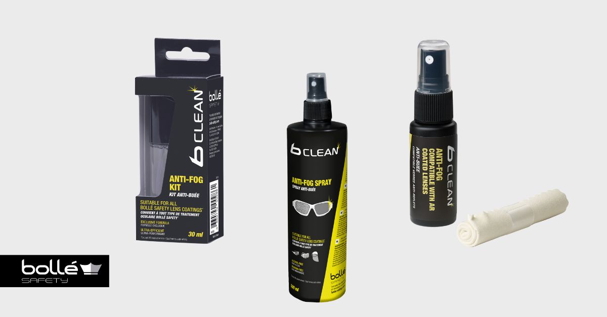 Fog off! With our anti-fog kit and spray solution, get rid of fogging with our B-Clean products. Silicone free, its aqua formula guarantees perfect cleaning and protection for your glasses and goggles. Get yours here: bolle-safety.com/industrial/acc…