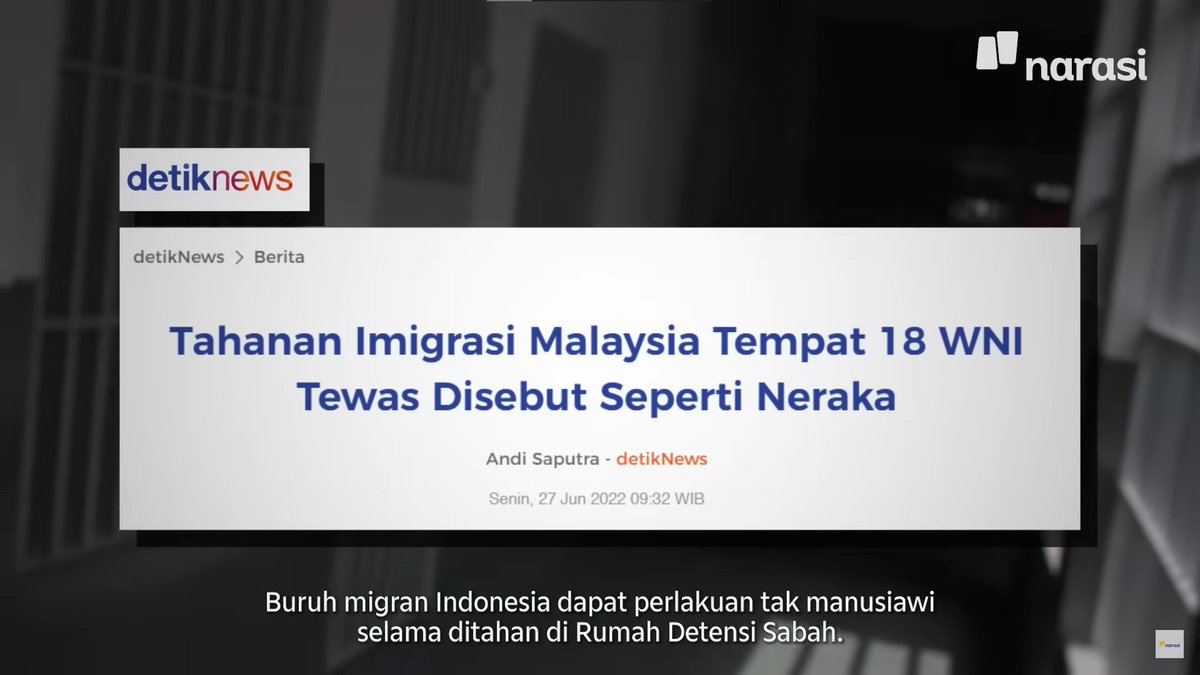HabisNontonFilm's tweet photo. Miris, geram &amp; sedih nonton liputan @NarasiNewsroom "Disiksa Sampai Mati di Rumah Detensi Malaysia"

18 WNI meninggal, 1 orang diduga mati karena disiksa. Detensi yg harusnya jadi tempat menanti deportasi, malah jadi tempat menunggu mati 😢

Liputannya  👇🏻https://t.co/OoDB95d7Yb https://t.co/GTrfLxPcTz