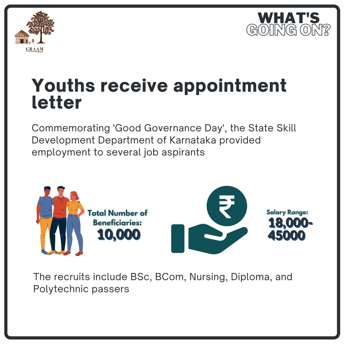 graamresearch's tweet photo. Let us know what according to you is good governance and how it can be achieved.
#goodgovernance #governance #karnataka #government #publicpolicy #policyanalysis #skillpolicy #skillingyouth #upskilling #jobopportunities #jobs #jobsforyouth https://t.co/D13dEHlo5I