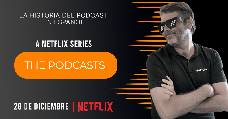 ivoox's tweet photo. Hoy se estrena en @NetflixES la serie sobre la creación de iVoox y los inicios del podcast en español 💥

@jisolera: “Me considero el Diplodocus de los podcasts” 🦕

Una historia de como España consiguió pronunciar correctamente la palabra #PODCAST ✅ https://t.co/Oy4M6AHufD