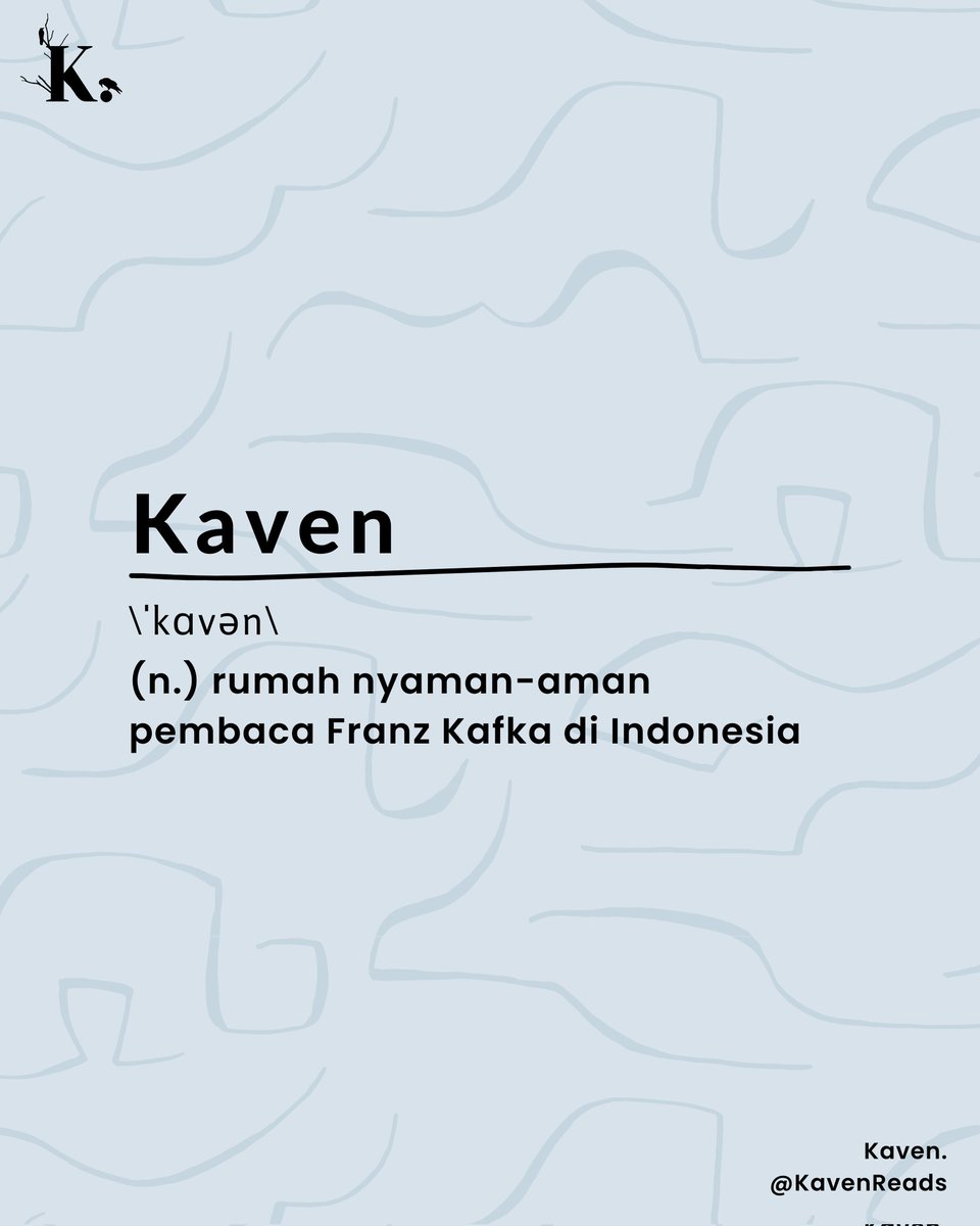 kavenreads's tweet photo. Ahoj! Perkenalkan, kami Kaven!👋

Kami hadir sebagai rumah dan komunitas baca yang nyaman dan aman bagi para pembaca Franz Kafka di Indonesia.🤗

Tunggu kami, ya! Jangan pergi! Mari bermetamorfosis bersama di sini!🦋

#KavenReads #FranzKafka #KlubBukuIndonesia #BookClub https://t.co/JnIdmvL23F