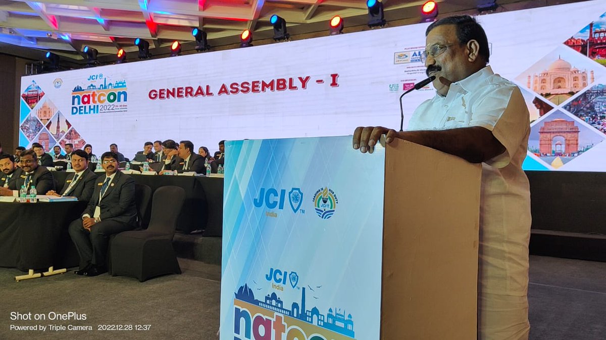 ganecheagri's tweet photo. Our MP Shri. S. Selvaganabathy addressed at JCI India National Conference today at Leela Ambience Hotel , New Delhi https://t.co/RbbsjQjidm