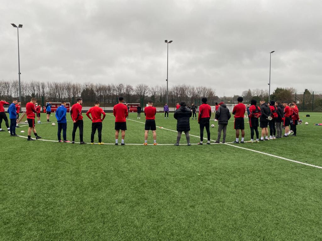 WFC_Academy's tweet photo. Before training this morning our U18, U16 and U15 players held a minutes silence as a mark of respect for former scholar Cody Fisher following the tragic events on boxing day.

#RIP Cody https://t.co/5MdYuOWsc1