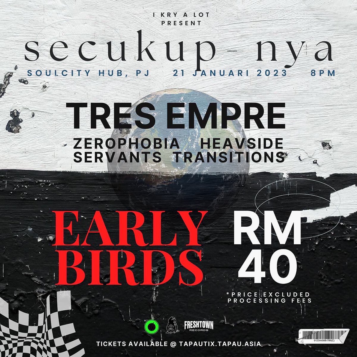 🚨🚨 early birds tickets selling fast. go get yours before they all gone.

Limited pcs available
Buy here 👉🏾 tapautix.tapau.asia