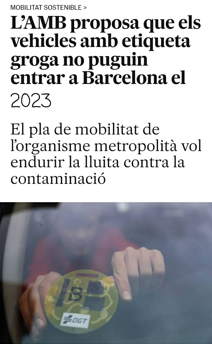 silviacasorran's tweet photo. Davant d'aquesta situació @Mobilitat_AMB amb @AntoniPovedaSJD al capdavant han decidit prendre mesures valentes per protegir la salut de la ciutadania.
Finalment quest any nou 2023 respirarem millor!
#ensofeguem
@DGTes @barcelona_cat
✊✊✊ https://t.co/jhkxsrdu6n