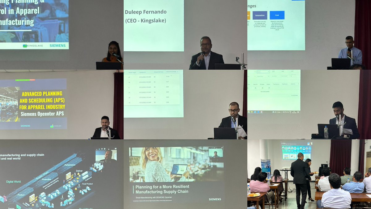 KingslakeBlue's tweet photo. Read our article regarding Kingslake's recent event on "Improving Planning &amp; Control in Apparel Manufacturing" with @Siemens!

Link to read the article: https://t.co/8SZjQJdHnu

#srilanka #planning #scheduling #planningandscheduling #schedulingsoftware #apparel #manufacturing https://t.co/2jbE9Qbqb6