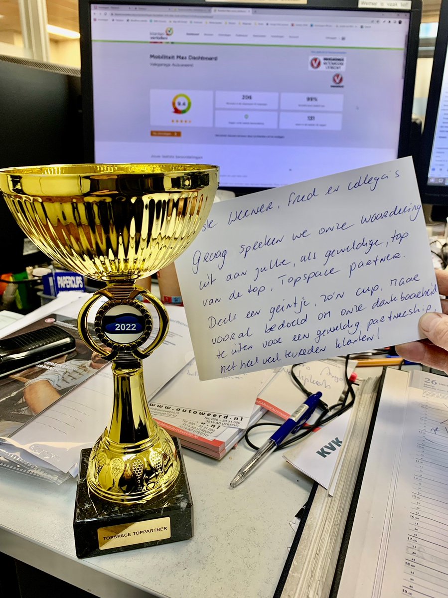 Kijk! 
Waardering van onze #Topspace partner! Altijd fijn!

En op de reviews-site #Klantenvertellen een 9,4 (2022)

#Vakgarage <a href="/Utrecht/">Joost</a> 030- 3031600