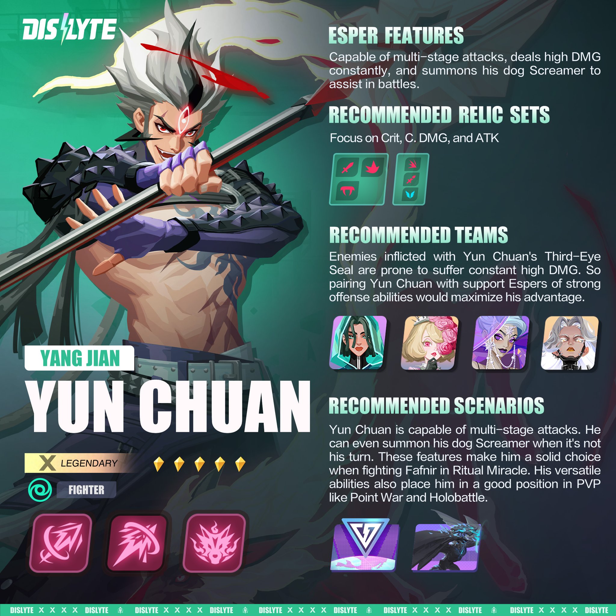 Dislyte on X: Introducing new Esper Yun Chuan (Yang Jian) Find out how to  pair him up with other Espers for the strongest formation! #Dislyte  #NewEsper #YunChuan #YangJian t.coubdfg1kdJA  X