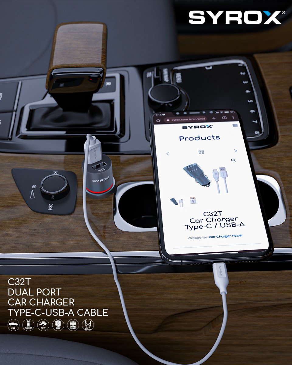SyroxTechnology's tweet photo. C32T
DUAL PORT TYPE-C / USB-A CAR CHARGER
ÇİFT ÇIKIŞLI TYPE-C / USB-A ARAÇ ŞARJI
#syrox #syroxtechnologies
#araçşarjı #şarj #hızlışarj #hızlıaraçşarjı #carcharger #araba #yol #usbcharger #fastcharger #caradapter #electronics #charger #car #speed #road #charging #quickcharge https://t.co/S5g6MjMGeH