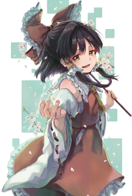 #今年も残りわずかなのでお気に入りの4枚を貼る全部霊夢さんの絵ですね… 