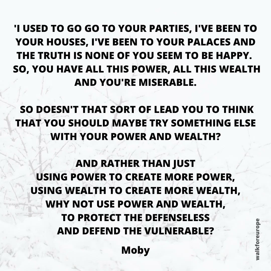 walkforeurope's tweet photo. Moby
American musician, songwriter, singer, producer, and animal rights activist
#Moby #billionaire #dictator #corporateleader #tyrant
#allactivists #allresponsible
#walkforeurope https://t.co/FsURUtQPZK