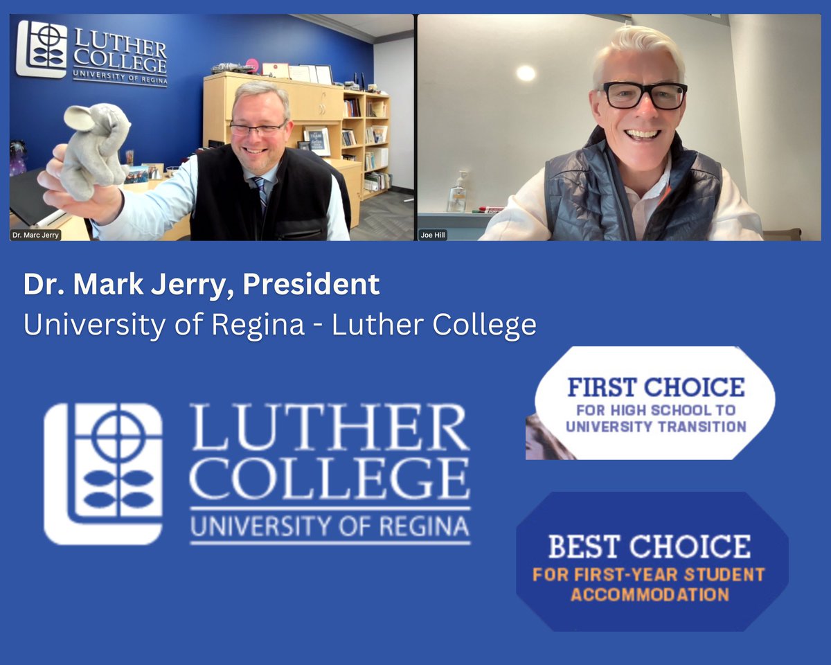 drjosephhill's tweet photo. One heck-a-va fun conversation with Dr. Marc Jerry, President of the University of Regina - Luther College.

💥 Definitely legit and one of the warmest humans I have shared a cup of virtual coffee with.  

#education #edleadership #edleader #highered #higheredleadership https://t.co/zvx9WO8BQN
