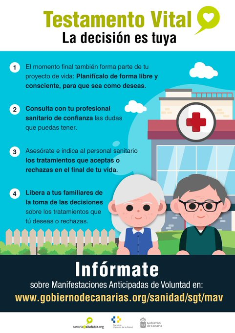 012Gobcan's tweet photo. Las MAV Manifestaciones Anticipadas de Voluntad te garantizan que se cumplan tus deseos sanitarios.
Si quieres más información o cita, llámanos al 012 (922 470 012 - 928 301 012) 
https://t.co/vwvUayjEXb https://t.co/chTiyViGW9