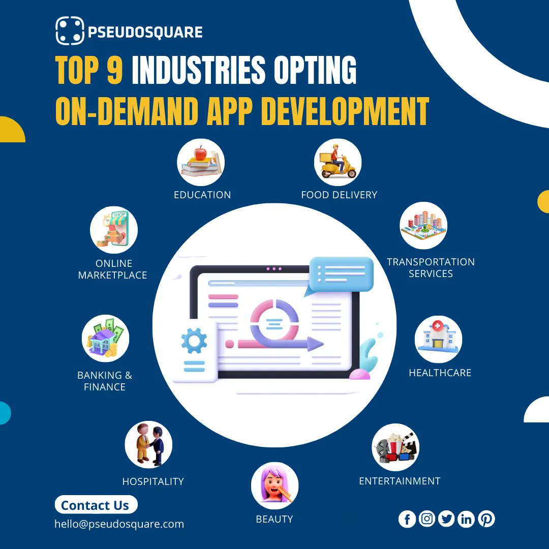 pseudosquare1's tweet photo. Top 9 Industries Opting On-Demand App Development 📲
 
𝗚𝗲𝘁 𝘆𝗼𝘂𝗿 𝗼𝘄𝗻 𝗼𝗻-𝗱𝗲𝗺𝗮𝗻𝗱 𝗺𝗼𝗯𝗶𝗹𝗲 𝗮𝗽𝗽 𝘁𝗼𝗱𝗮𝘆!
hello@pseudosquare.com
Visit now: https://t.co/H66WlrjKQl
#pseudosquare #ondemandapp #ondemand #appsolution  #app #softwaredevelopment #mobileapp https://t.co/vRenhqUUnp