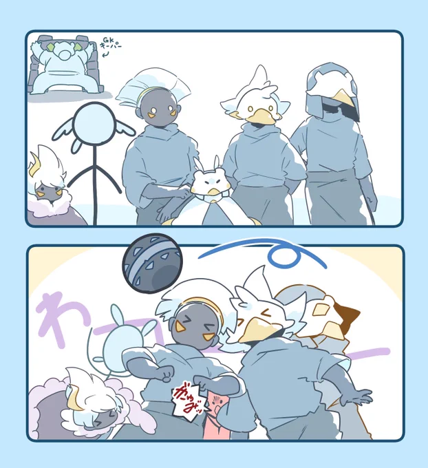 PK戦でギュむとされるザチョ。 