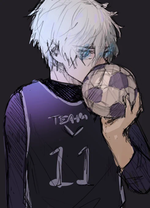 頑張って描く 