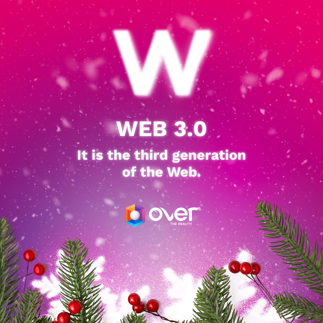 OVRtheReality's tweet image. 🥳 #OVERAlphabet

🎄Day 23
 W = Web 3.0
🌀 Web 3.0 is the web’s evolution from Web 2.0 and is the 3rd generation of the semantic web.

#Web3 on the other hand runs on a decentralized model over blockchain-based protocols.

We're excited to be part of the development of both.