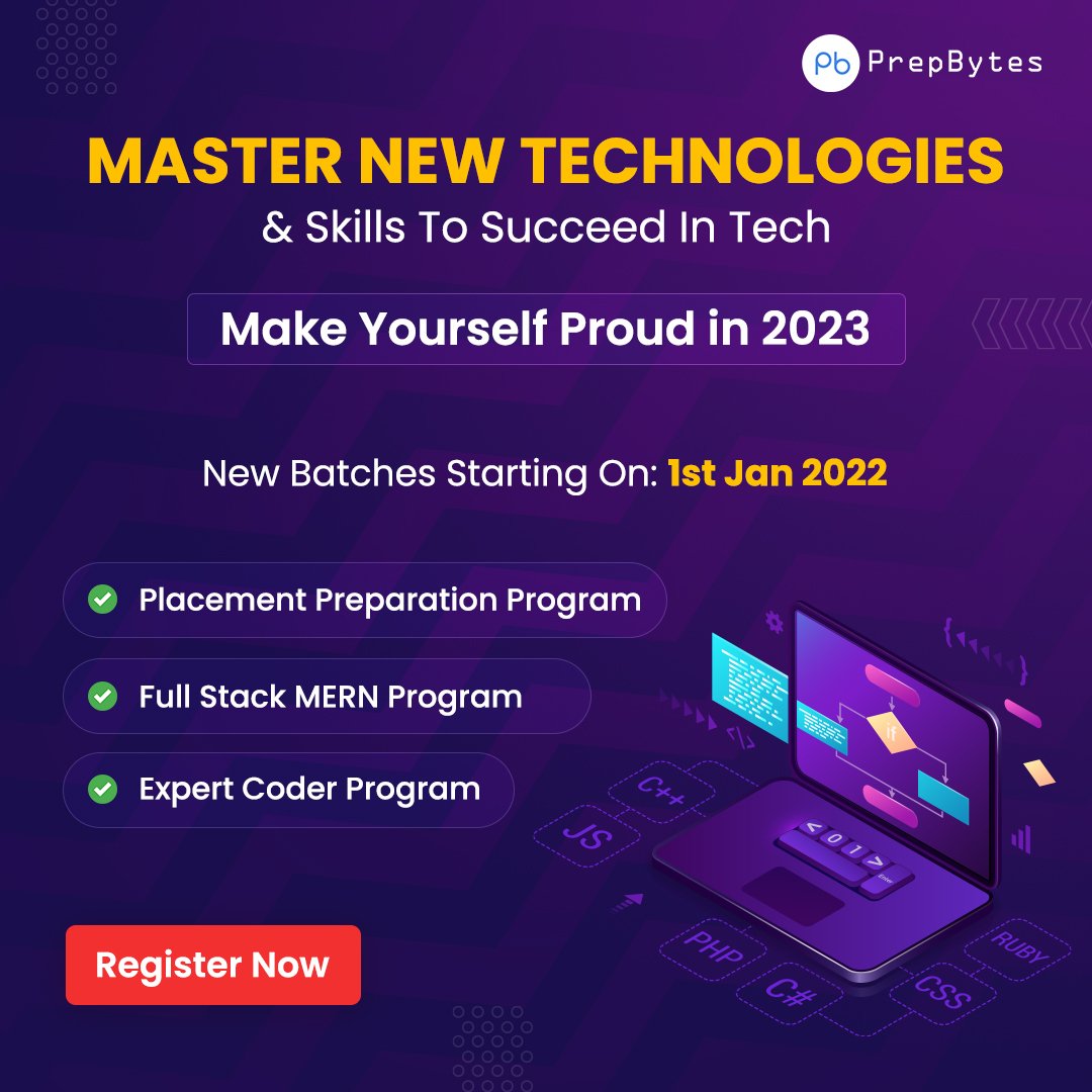 prepbytes0211's tweet photo. Attention Students 📣 Admissions Open!
Join 👇
Placement Preparation - https://t.co/br8Oy4dK4y
Full Stack MERN - https://t.co/lNXIjyU8j5
Expert Coder - https://t.co/vzi00ZvxxL
Register now &amp; take your coding journey to new heights 🚀

#prepbytes #tech #joboffers #coding #tweet https://t.co/UVHAarUp3h