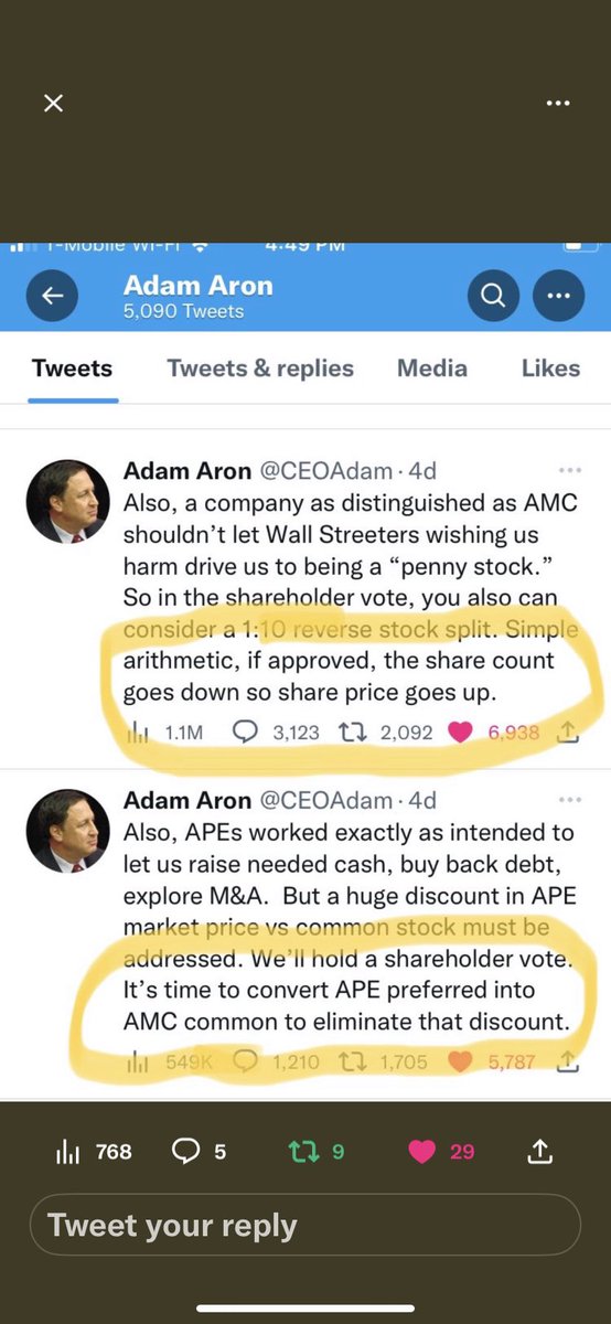 misunartcloud's tweet photo. @usjames0826 Didn’t he say but would increase the “value” of the share? https://t.co/i9B0enbzkb