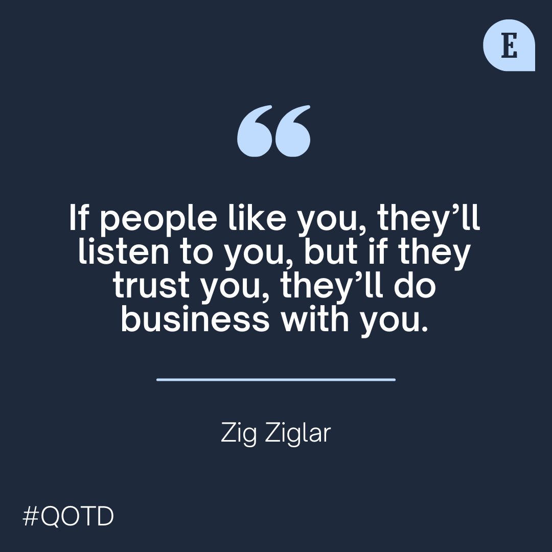 Entrepreneur's tweet photo. Do you want to be liked or trusted? #QOTD https://t.co/l100h4naMt