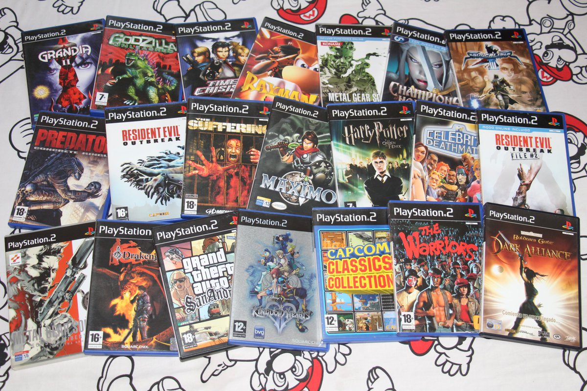 play_retro's tweet photo. Añadidos más de 50 juegos de Play Station 2 a la venta. Podéis verlos en este enlace:
https://t.co/oBCAtcmOFt
#playstation #playstation2 #ps2 #PSTwo #retro #retrogames #ebay #todocoleccion #Vinted #wallapop
#Rayman #metalgear #ResidentEvil #harrypotter #grandtheftauto #gta https://t.co/VlbkViAtsU