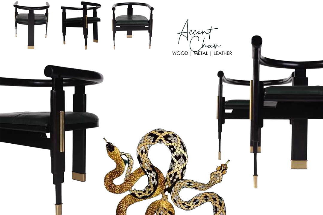 DesignsMagus's tweet image. Iconic contemporary Chair with detailing of brass accent in ebony finish wooden structure, leather upholstered seat. Ultimately creats a piece worth decorating with in your interiors.  
To explore more visit our Insta@ bit.ly/3hPAQ9u