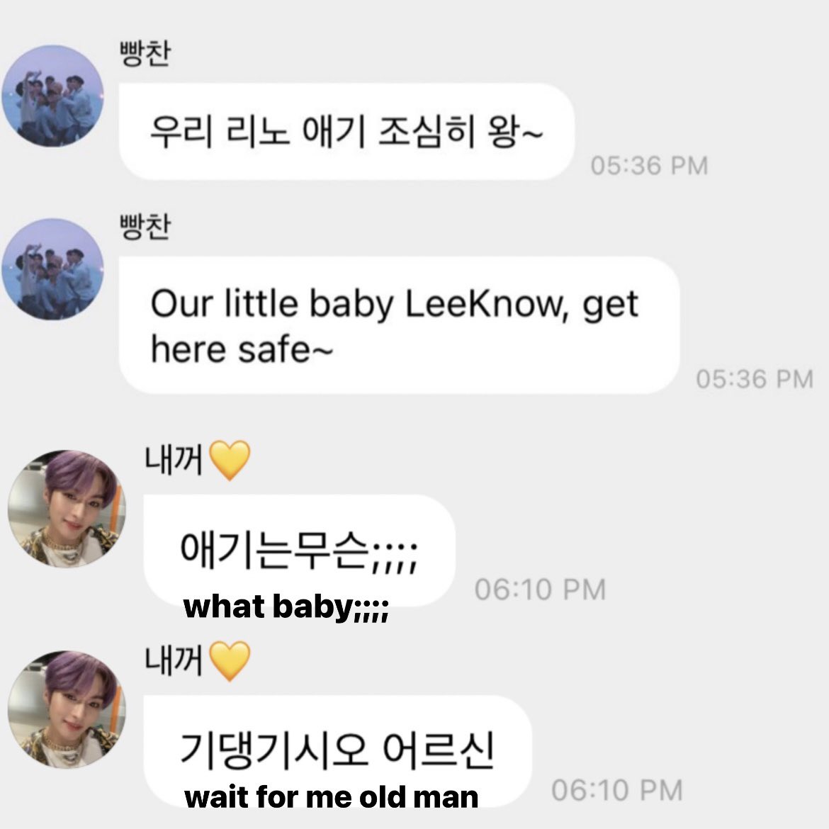 hourlychanming's tweet photo. 🐺: "our little baby leeknow, get here safe~"
🐰: "What baby;;;;; wait for me old man"
cr. chanmingvibe https://t.co/lMYR8wfsFC