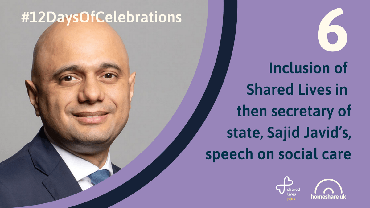 SharedLivesPlus's tweet photo. #12DaysOfCelebrations In 2022 @sajidjavid then Secretary of State for Health and Social Care called on councils to grow Shared Lives care as “an exciting model of social care!"
https://t.co/FKUAiNTsnE #GrowingSharedLives #Sharedlivescare https://t.co/hPTvkQP9Jl