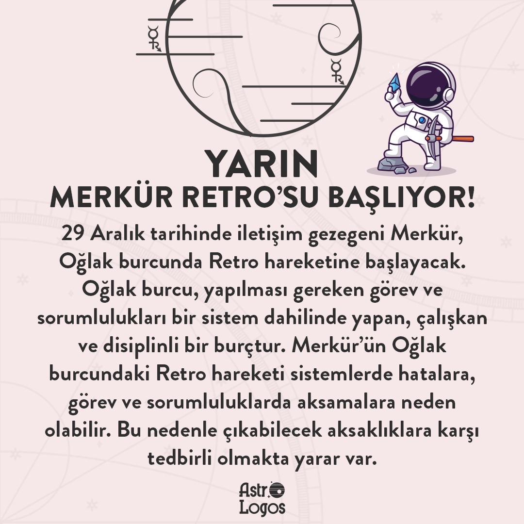 astrologostr's tweet photo. Yarın Merkür Retro’su Başlıyor! ✨
#yarın #tomorrow #merkür #retrosu #merkürretrosu #mercury #retrograde #mercuryretrograde #oğlak #burcu #oğlakburcu #capricorn #sign #capricornsign #horoscope #astroloji #astrology #astrologia #astrologos #astrologyposts https://t.co/67B4JRQMry