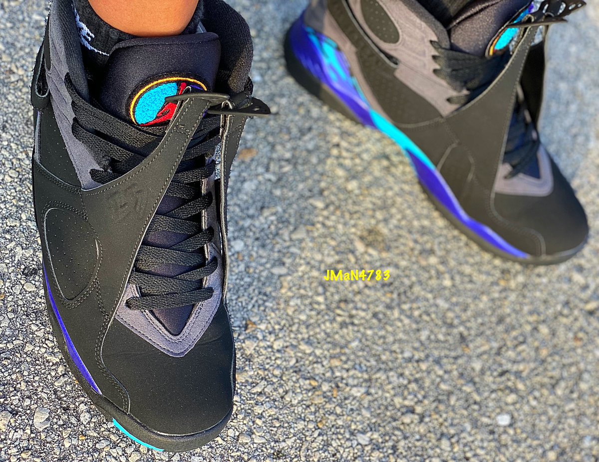 #KoTD #Nike #Jordan #TeamTMCII #SneakerWarriors #WOMFT #Aquas #YourSneakersAreDope #NiceKicks #SneakerFreakerFam #GOAT #PositiveVibes #WDYWT #Jordan8 #Atmoscollectorsclub #KixNkarbs #TheShoeGame #VintageKicks #SNKRSKickCheck #JordanVIII