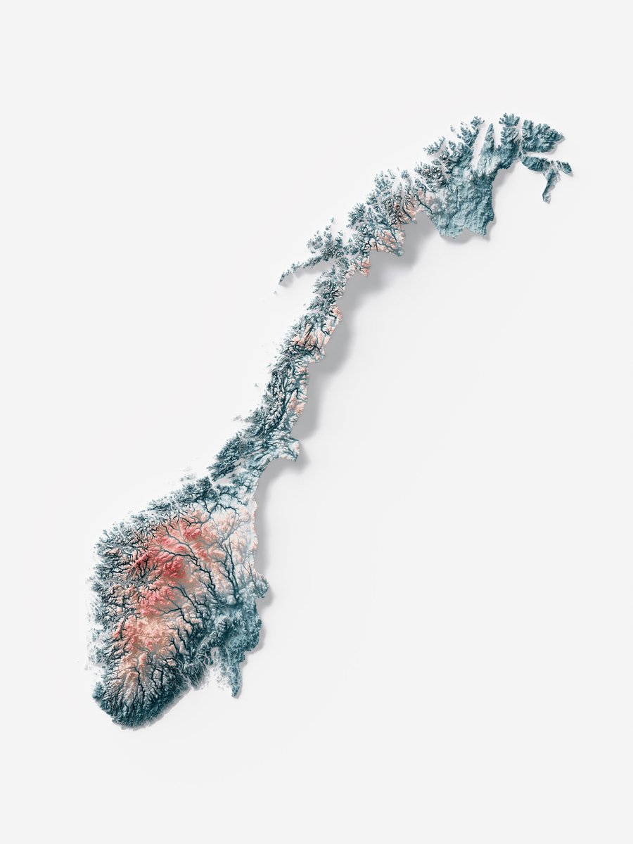 hellovizart's tweet photo. Ice and fire, this is our new interpretation of #Norway on Irid elevation tint.
Maybe you're waiting for the Geo tint, but we predilige the eccentric palettes first!
Are you interested in a particular palette combination?
-
#blender #datavisualization #reliefmap #qgis https://t.co/YTylV4vi7j