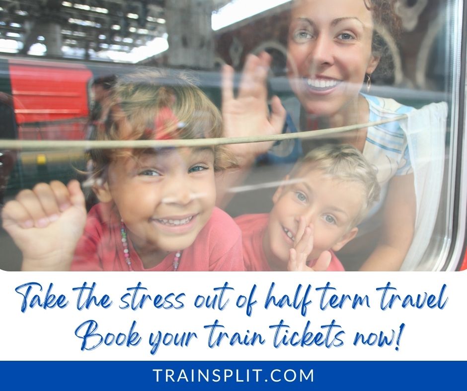 TrainSplit's tweet photo. Half term is the perfect time to take a trip and make unforgettable memories. Book your train tickets now and start planning your next adventure. #halfterm #travel #train #memories #adventure #traintickets #traintravel #ukrailfares #splitticketing #trainsplit https://t.co/aa2RTBD4jM