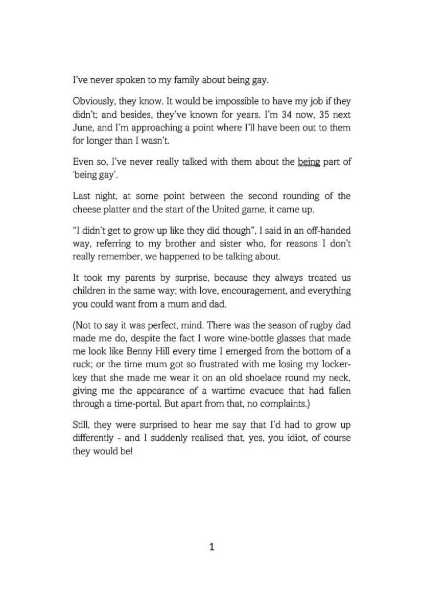 jack_murley's tweet photo. I always said I didn’t want to be treated differently because I’m gay.

But last night, I had a conversation that made me realise it’s important to acknowledge that what I’ve been through *has* made me different.

It helped to talk about it, and it’s helped to write about it. https://t.co/CJhIPENLFa