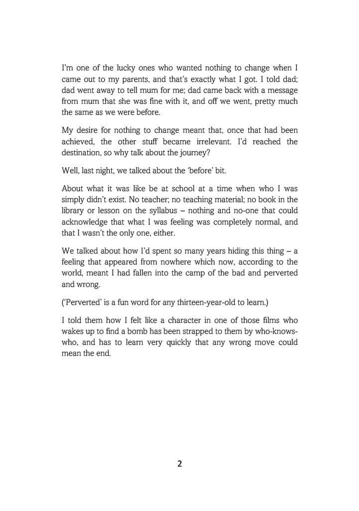 jack_murley's tweet photo. I always said I didn’t want to be treated differently because I’m gay.

But last night, I had a conversation that made me realise it’s important to acknowledge that what I’ve been through *has* made me different.

It helped to talk about it, and it’s helped to write about it. https://t.co/CJhIPENLFa