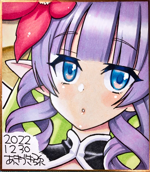 明後日のC101に持ってく色紙描きました!良かったら見に来てね 