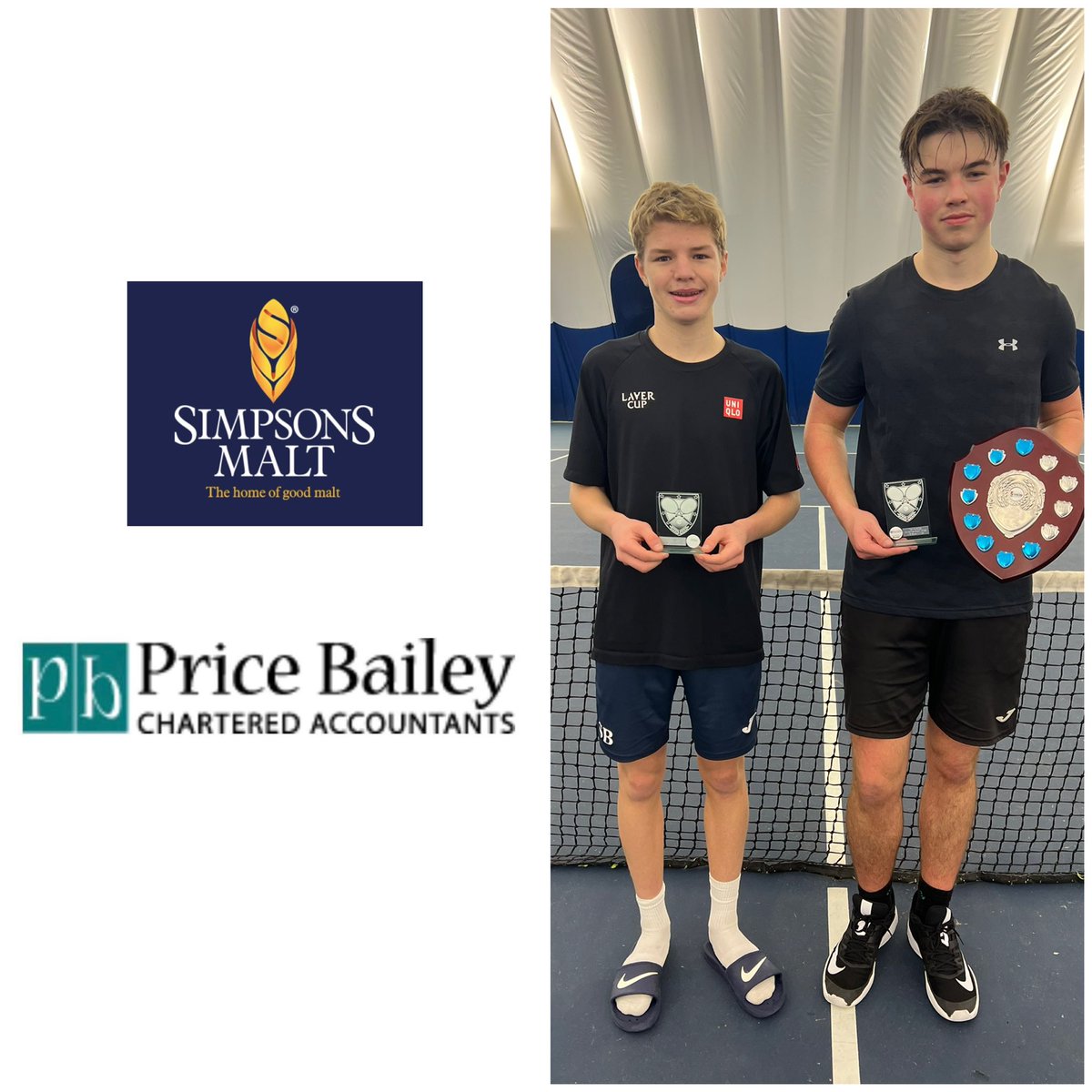 Tennis_Edge's tweet photo. Tennis Edge Christmas event compete for 2022 β
Our U16βs boys event was the last to be played.
Well done to our finalists:
Winner-Gregor πππ»ππ» who takes home the @taylorengall Shield
R-Up-Stanley ππ»ππ»
#PlayerFocussedEvents #tennisedgechristmasevent
@SimpsonsMalt @Price_Bailey https://t.co/FnhQ1Wq9y5