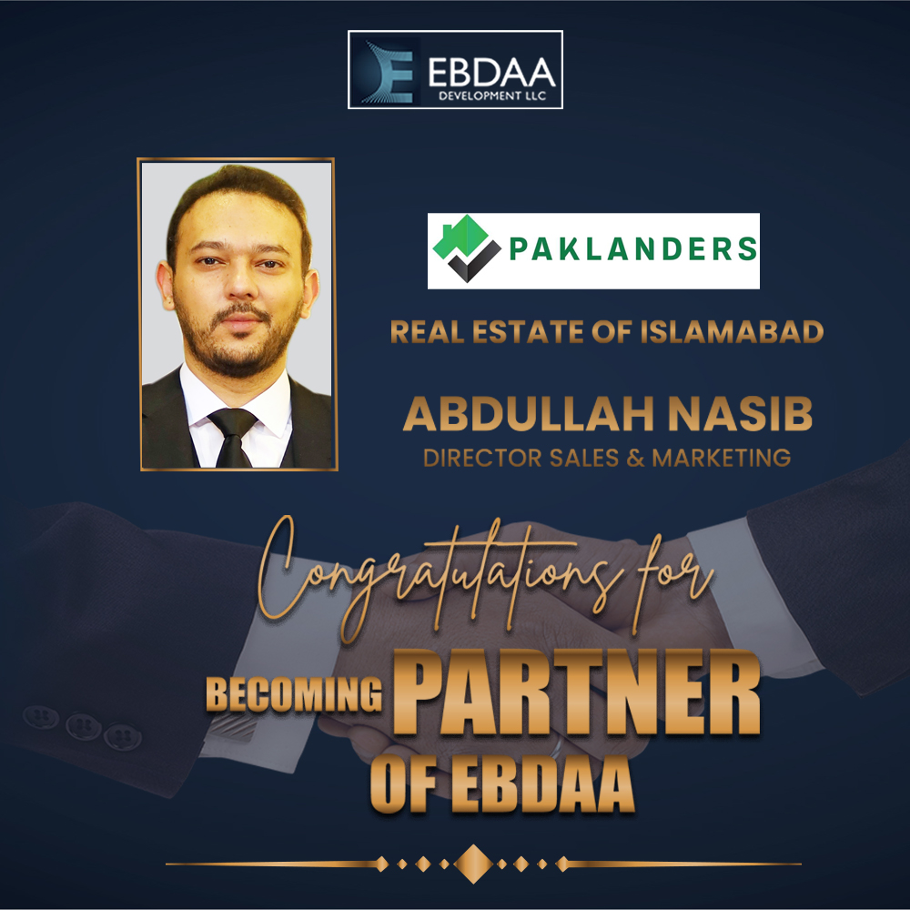 ebdaadeveloper's tweet photo. Congratulations Paklanders for becoming partner of EBDAA.
https://t.co/y1eJ06c5Zo
#ebdaadevelopment #offplanprojects #dubai #dubaihomes #flatsindubai #home #homeforsale #investmentindubai #dubaihomestyle #dubaihomestyle https://t.co/noUSvWQHrv