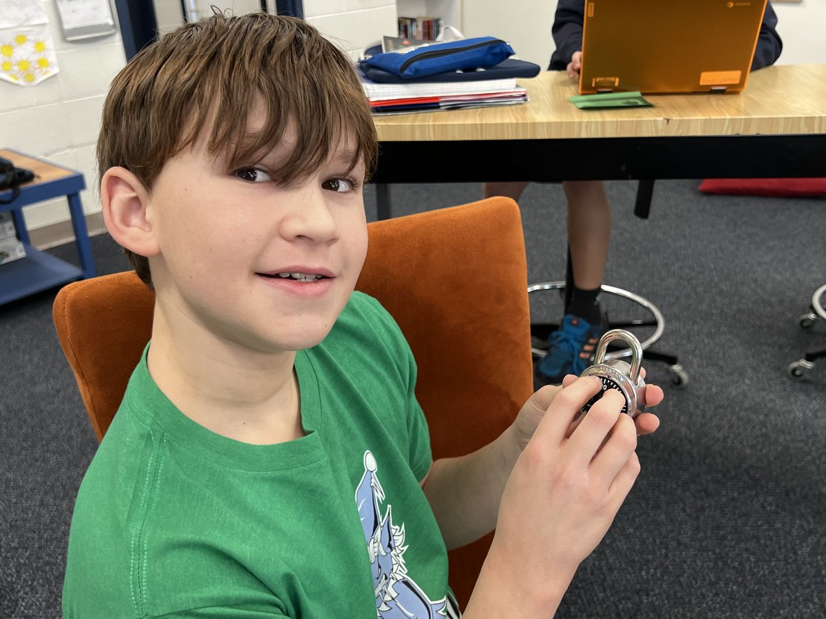 StMSCary's tweet photo. Is your StMS 5th grader practicing how to use a combination lock? #PreparingForMiddleSchool https://t.co/jP6bAtg0QJ